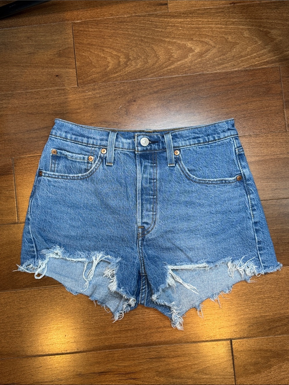 LEVI STRAUSS Blue Denim Cutoff Shorts